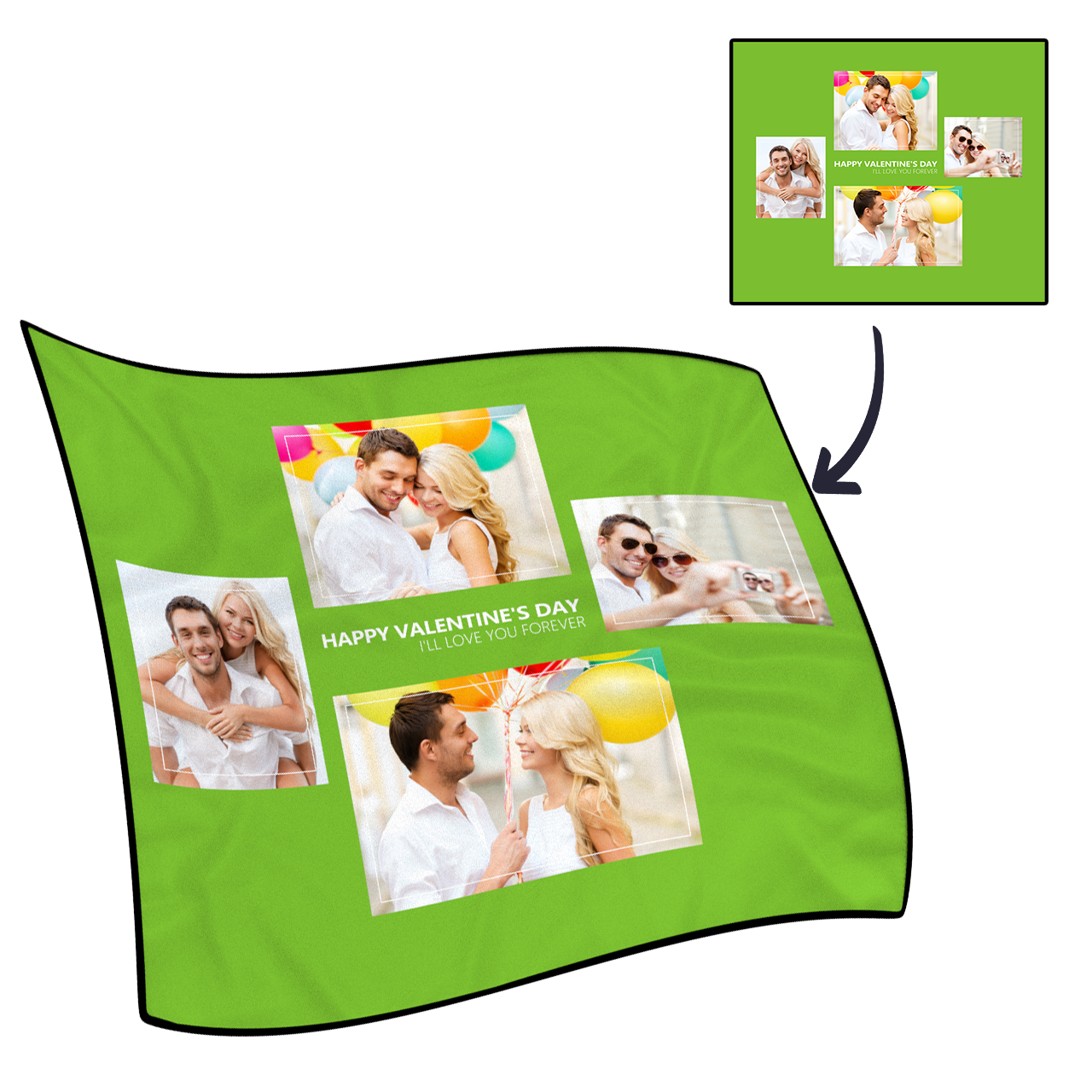 Four / Five / Six Photos Template Extras - CustomSequinPillows
