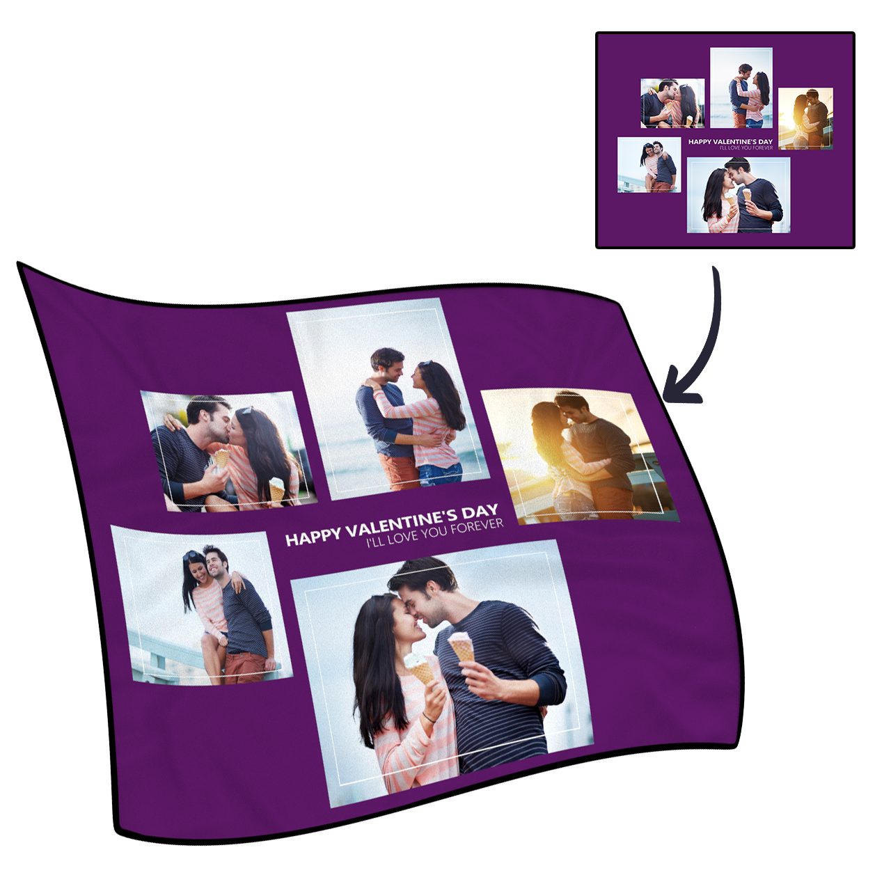 Four / Five / Six Photos Template Extras - CustomSequinPillows