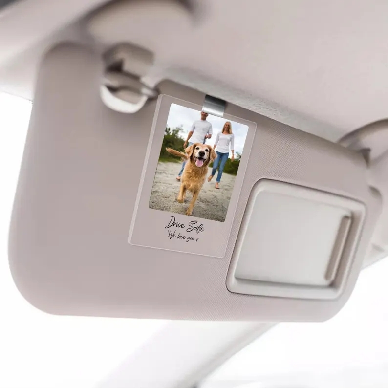 Sonnenblendenclip Mit Foto – Individueller Sonnenblendenclip „fahr Vorsichtig, Ich Liebe Dich" – Geschenkidee Fürs Auto - MeineFotoTassen