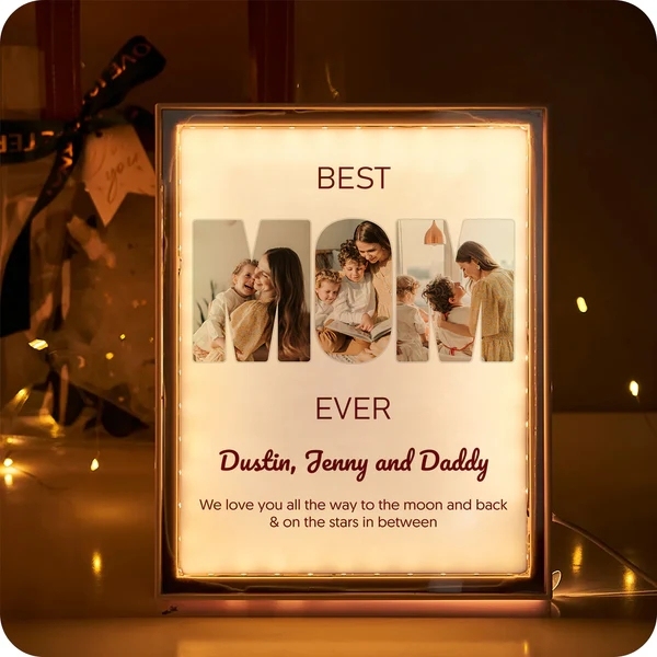 Personalisierter Leuchtspiegel Für Mama, Led-licht, Geschenk Zum Muttertag, Personalisierter Spiegel Mit Fotos-2 - MeineFotoTassen