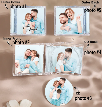 Individuell Gestaltete Cd & Jewelcase Mit 5/10/16 Songs | Personalisierte Cd-mixtape | Geschenkidee Zum Valentinstag, Jahrestag Oder Zur Hochzeit - MeineFotoTassen