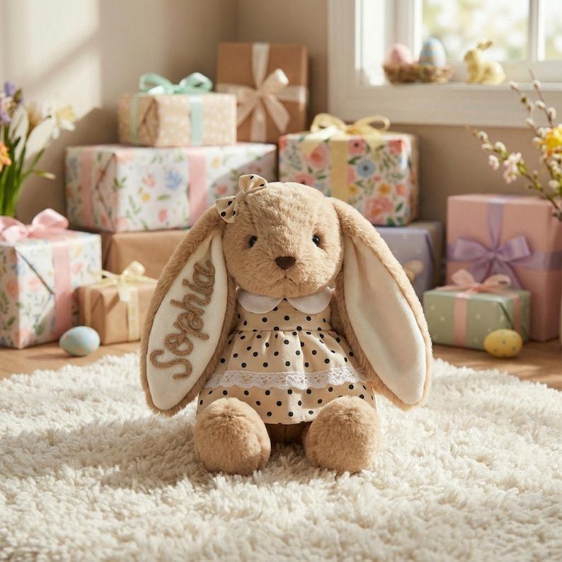 Personalisiertes Hasenplüschtier: Hasenpuppe Für Das Kinderzimmer, Stofftier Für Die Kindertagesstätte, Geschenk Für Die Babyparty - MeineFotoTassen