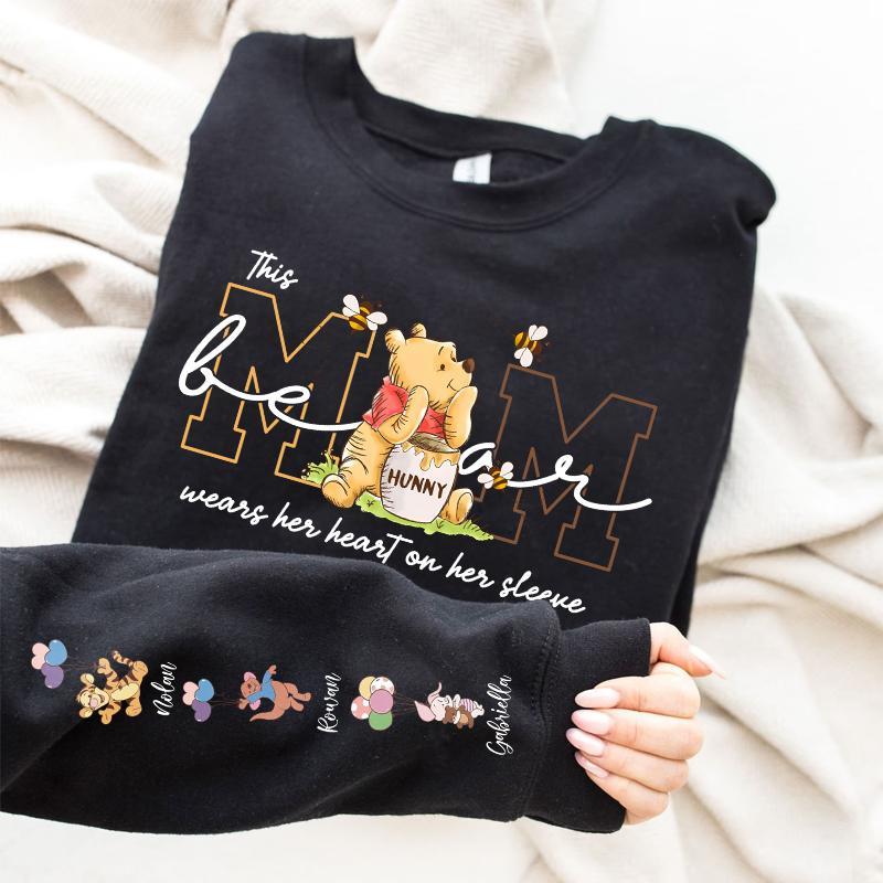 Custom This Mama Bear Hunny Bee Sweatshirt With Kid Names