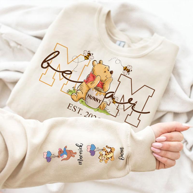 Custom This Mama Bear Hunny Bee Sweatshirt With Kid Names