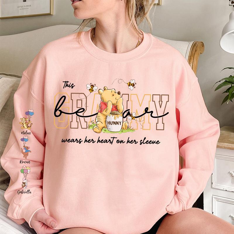 Custom This Mama Bear Hunny Bee Sweatshirt With Kid Names