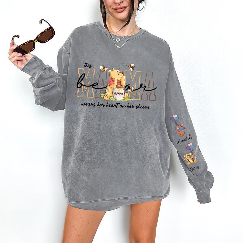 Custom This Mama Bear Hunny Bee Sweatshirt With Kid Names