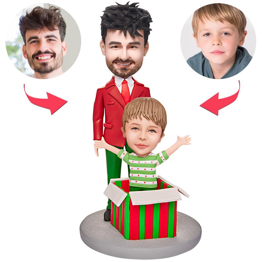 Daddy's Gift Personalized Gift for Father's Day Custom Bobblehead with Engraved Text