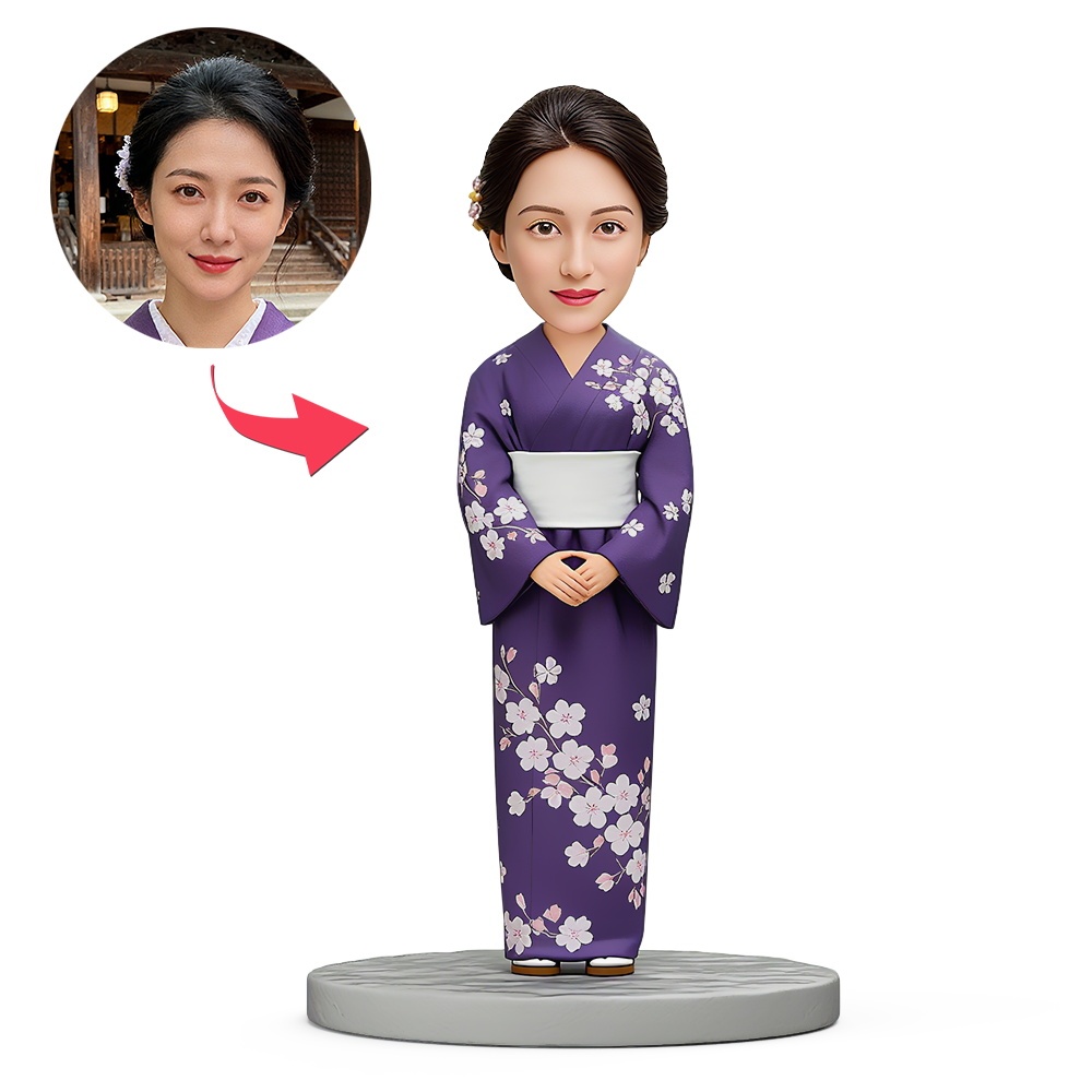 3-Custom Female Boss in a Suit Wearing a Boss T-shirt Custom Bobblehead with Engraved Text