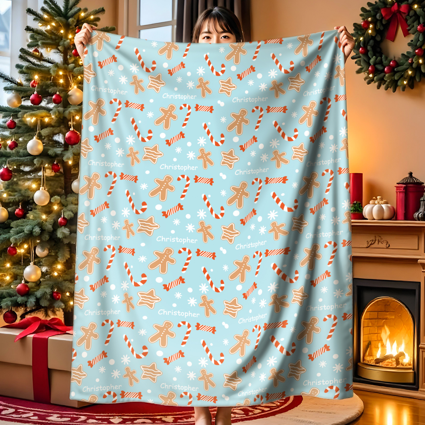 Personalized Name Blanket Custom Christmas Blanket Personalized Family Name Blanket