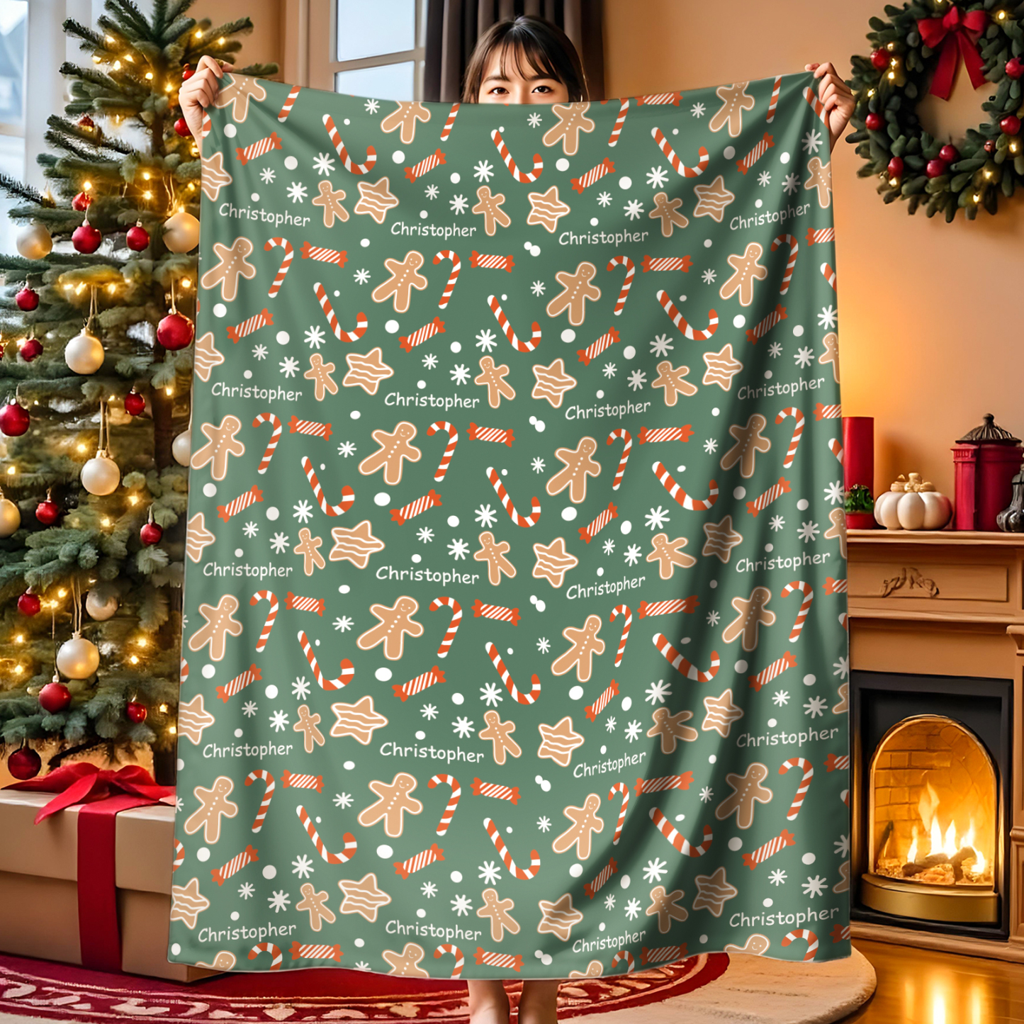 Personalized Name Blanket Custom Christmas Blanket Personalized Family Name Blanket