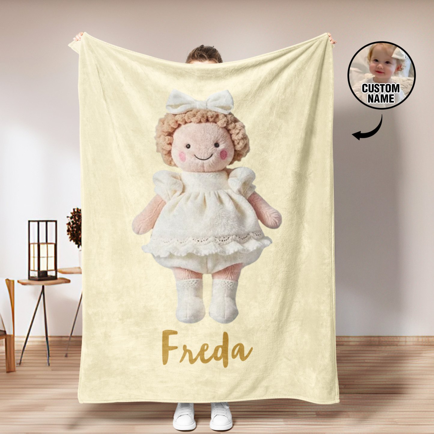 Personalized Photo Blanket Cute Plush Blanket Mini Me Blanket Gifts for Lover