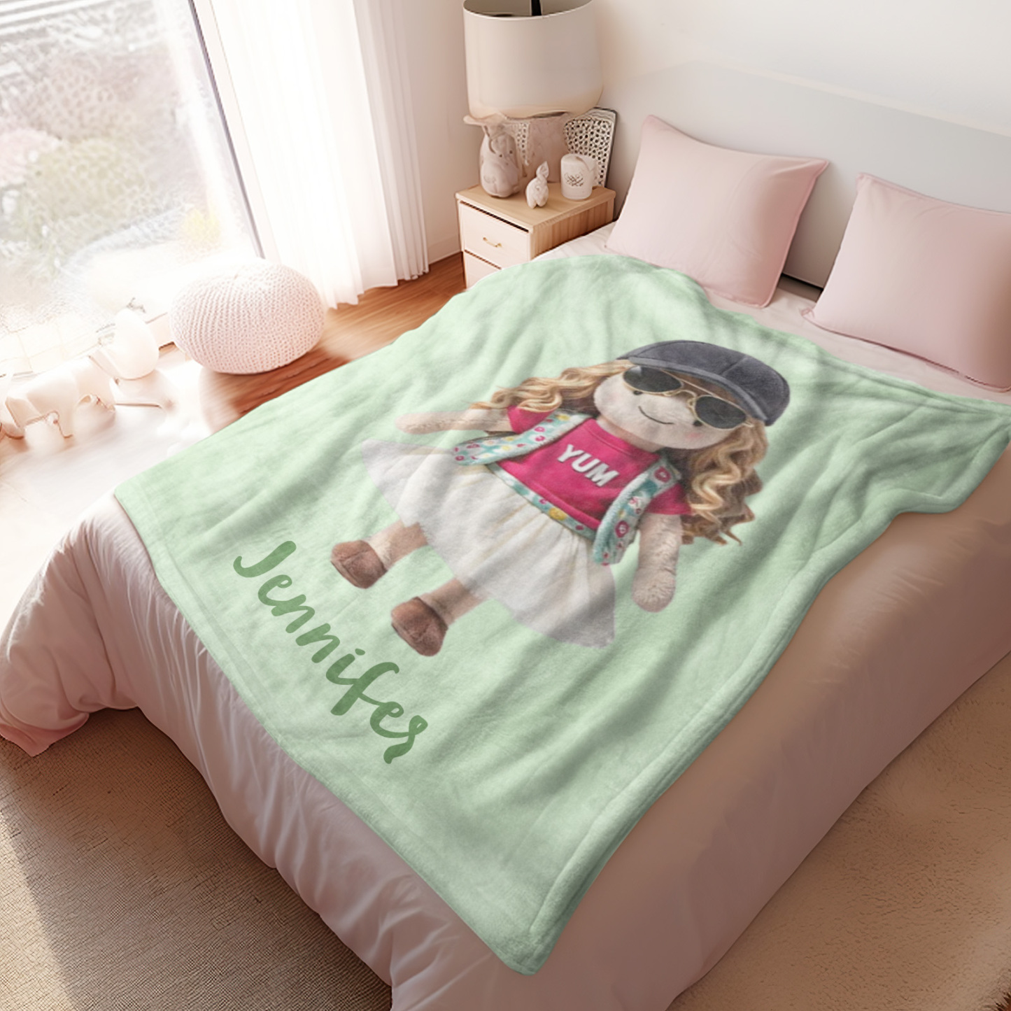 Personalized Photo Blanket Cute Plush Blanket Mini Me Blanket Gifts for Lover