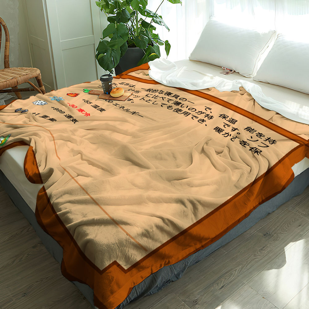 Cozy Pixel Farm Blanket Cute Cottage Life Blanket Throw for Bedroom