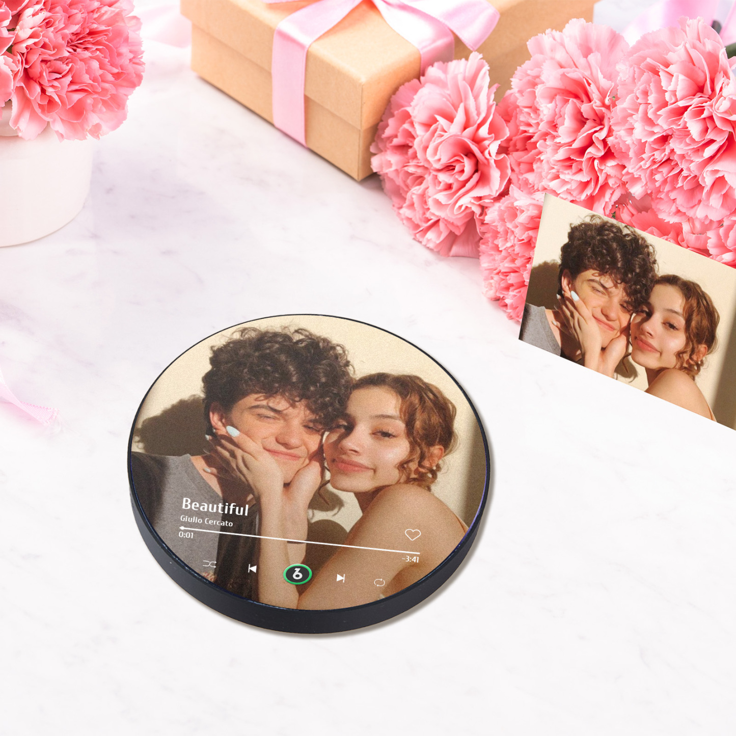 Custom Music Fridge Magnet Custom Heart Frame Album Fridge Magnet Music Wall Photo Sticker