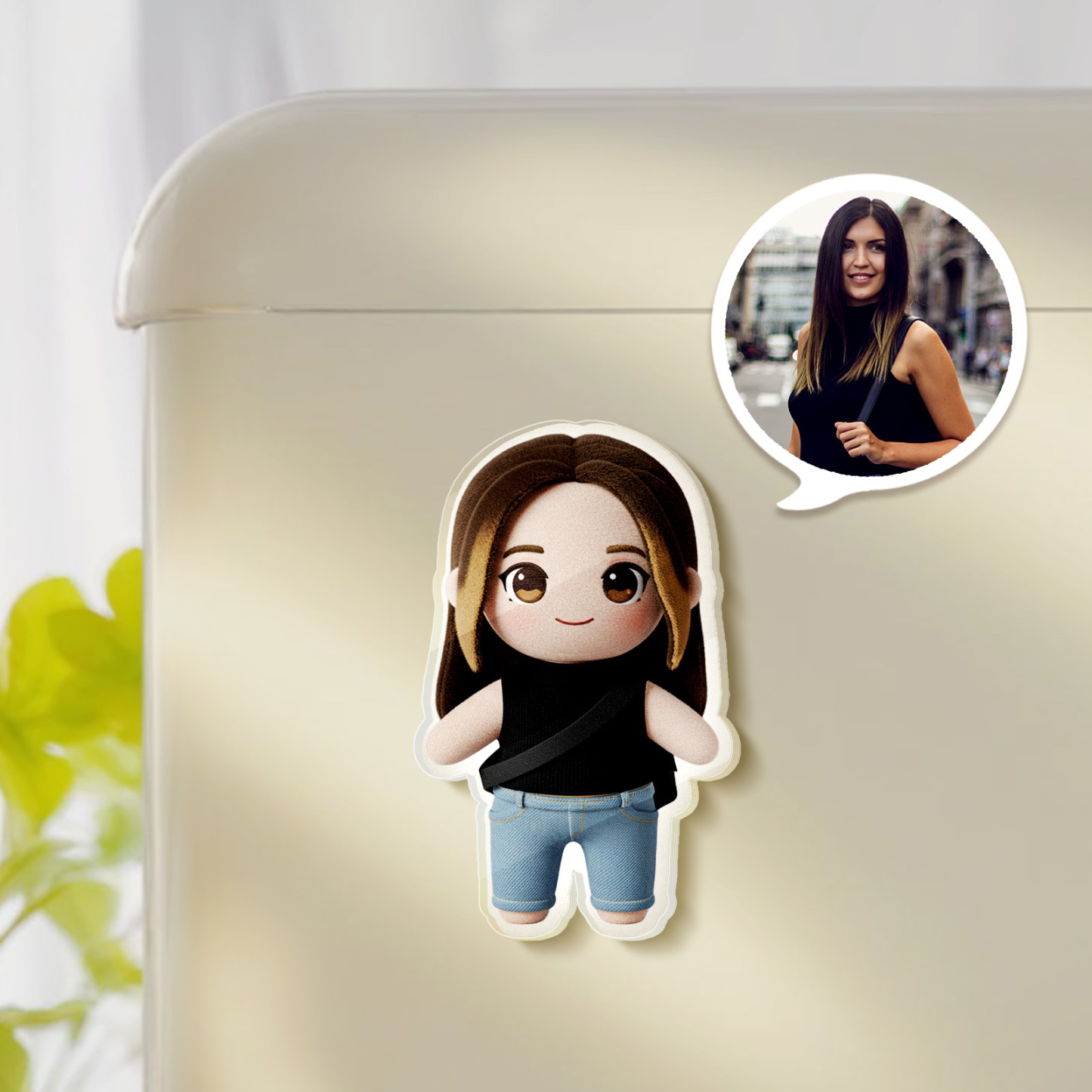 Custom Cartoon Fridge Magnet Personalized Photo Acrylic Magnet Photo Gifts for Lover
