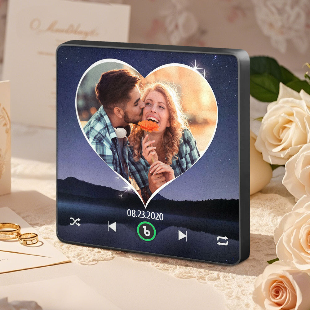 Personalized Photo Music Fridge Magnet Custom Song Album Cover Refrigerator Magnet Gift for Couples