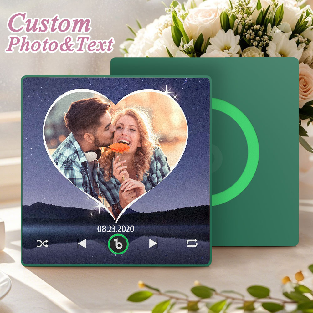 Personalized Photo Music Fridge Magnet Custom Song Album Cover Refrigerator Magnet Gift for Couples