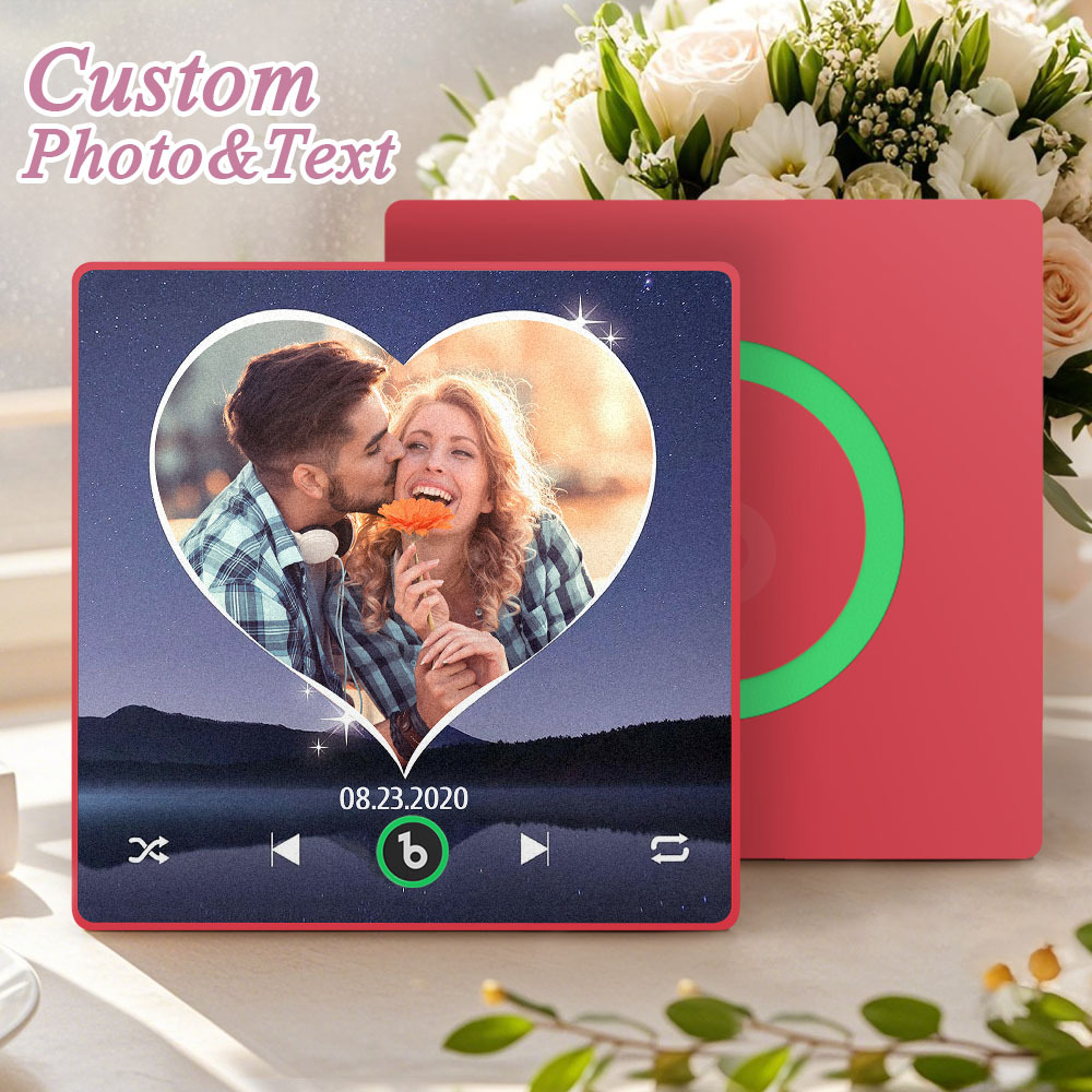 Personalized Photo Music Fridge Magnet Custom Song Album Cover Refrigerator Magnet Gift for Couples