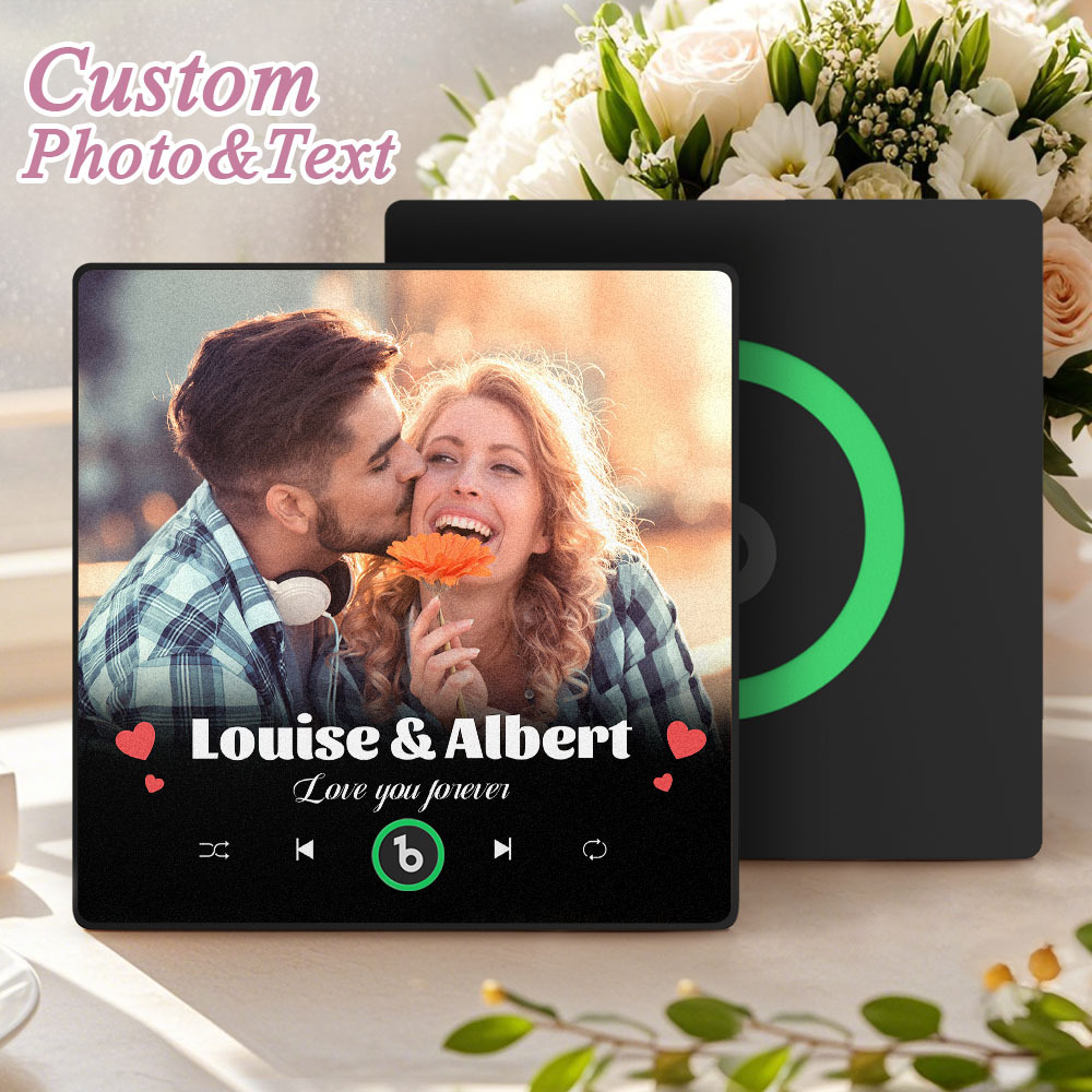 Custom Music Fridge Magnet with Photo Personalized Music Refrigerator