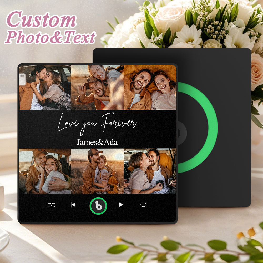 Custom Music Fridge Magnet with Photo Personalized Music Refrigerator