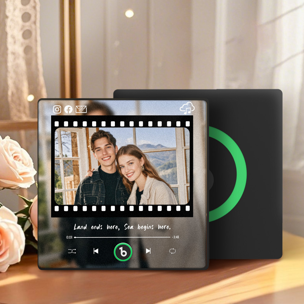 Custom Music Fridge Magnet with Photo Personalized Music Refrigerator