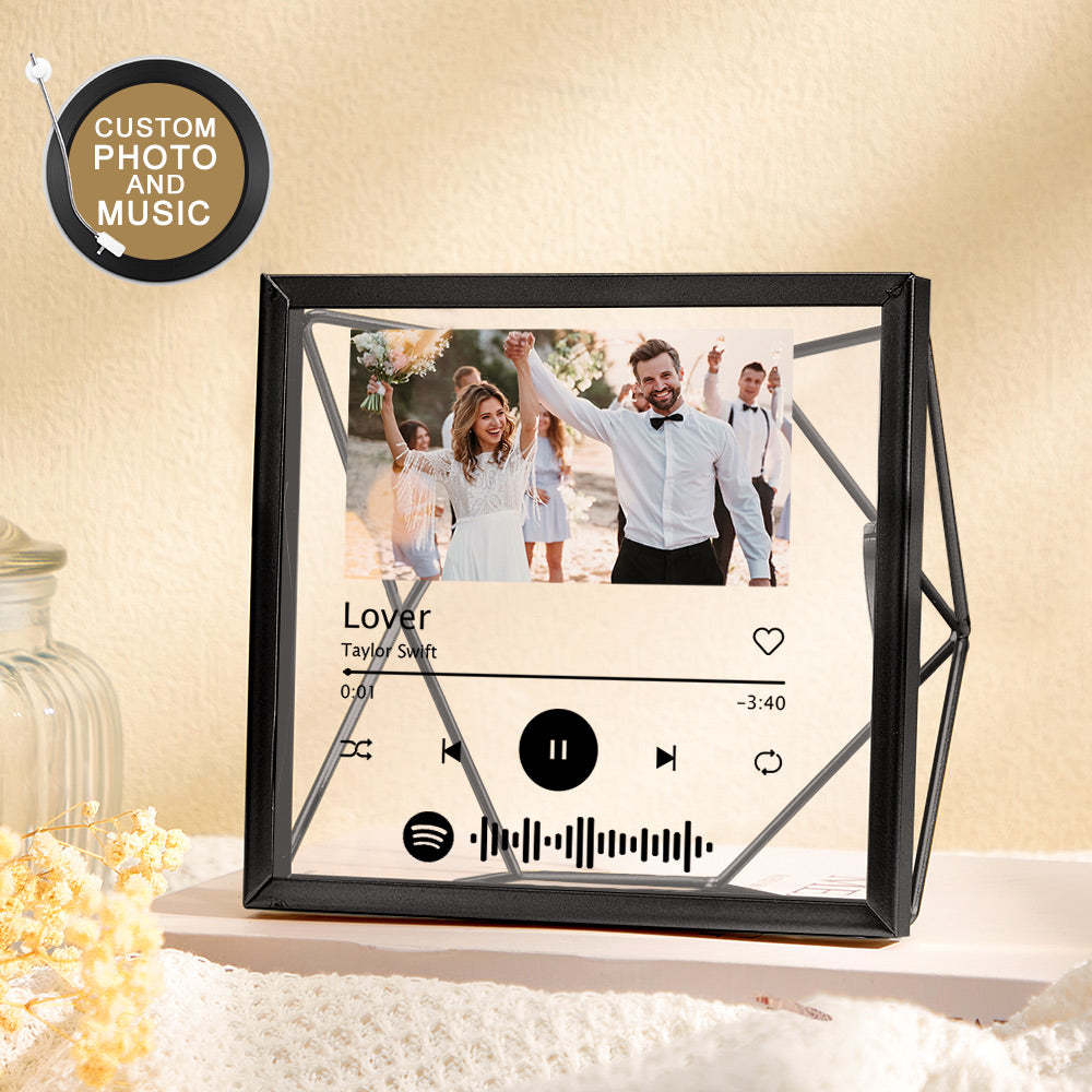 Custom Photo Spotify Acrylic Photo Frame Personalized Picture Gift - Myphotomugs