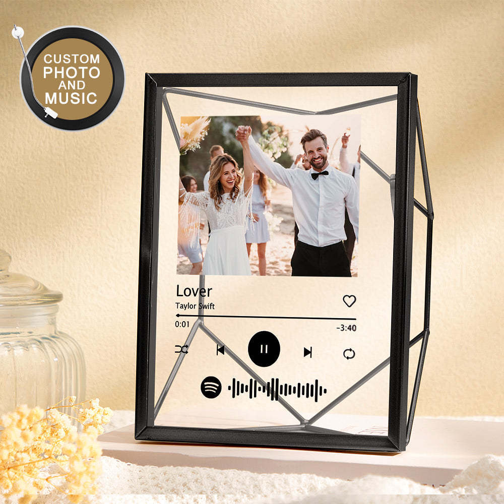 Custom Photo Spotify Acrylic Photo Frame Personalized Picture Gift - Myphotomugs