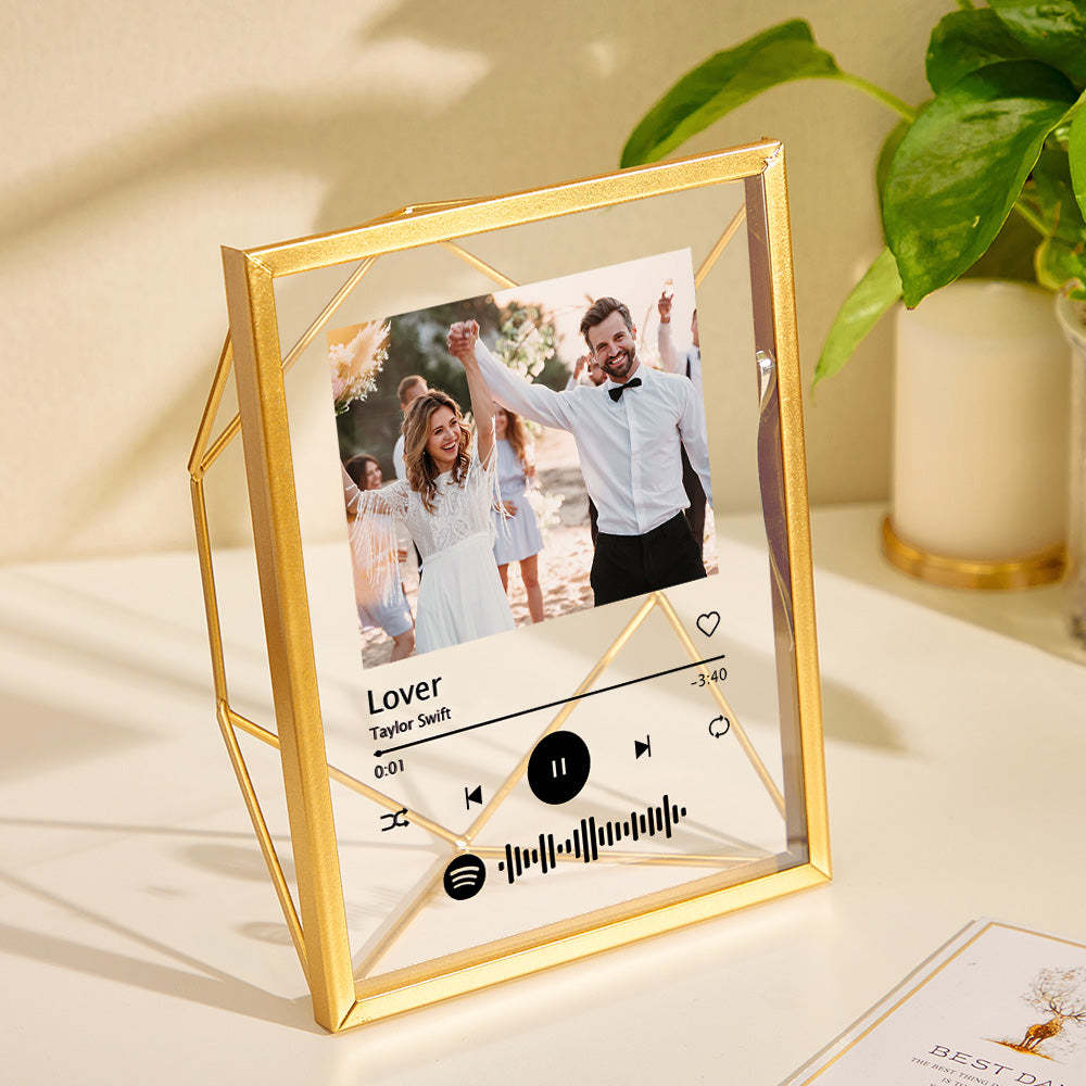 Custom Photo Spotify Acrylic Photo Frame Personalized Picture Gift - Myphotomugs