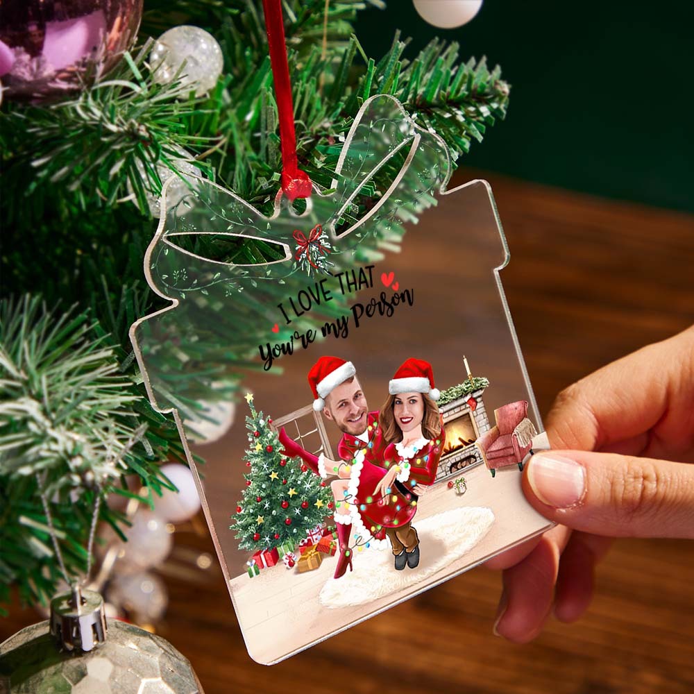 Custom Christmas Tree Ornament Personalized Acrylic Photo Decoration Christmas Gifts for Lover