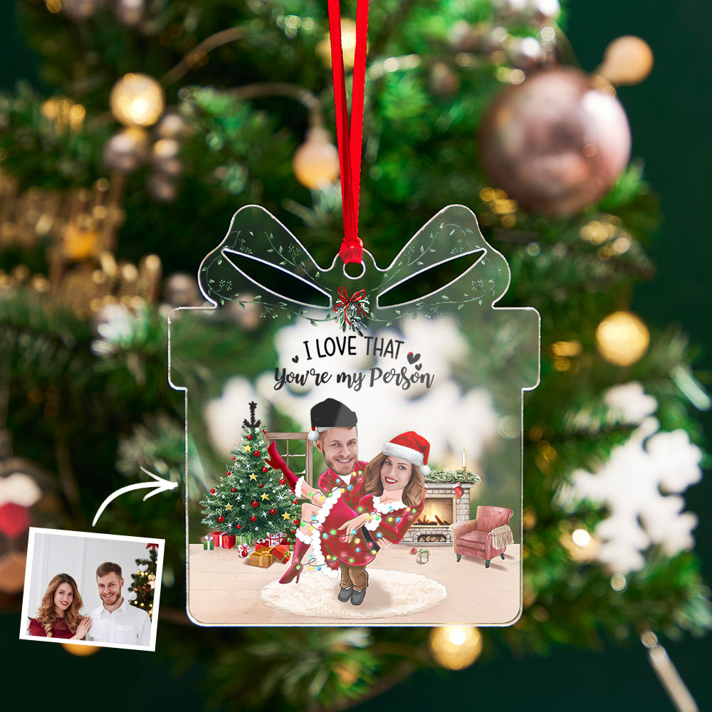 Custom Christmas Tree Ornament Personalized Acrylic Photo Decoration Christmas Gifts for Lover