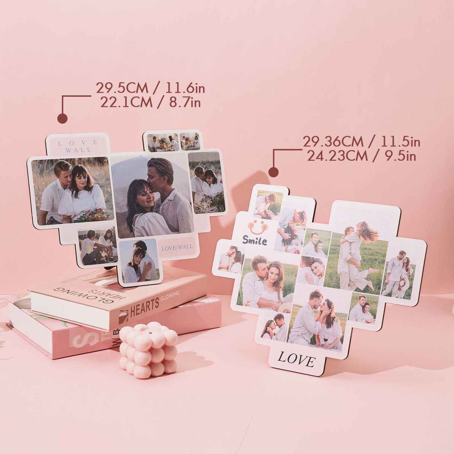 Custom Photo Heart Ornament Personalized Heart-Shaped Keepsake Gift Custom Photo Decoration