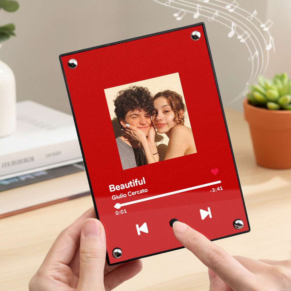 Custom Music Picture Frame Custom Spotify Frame Personalized Photo Frame Anniversary Gifts for Couple - MyPhotoMugs