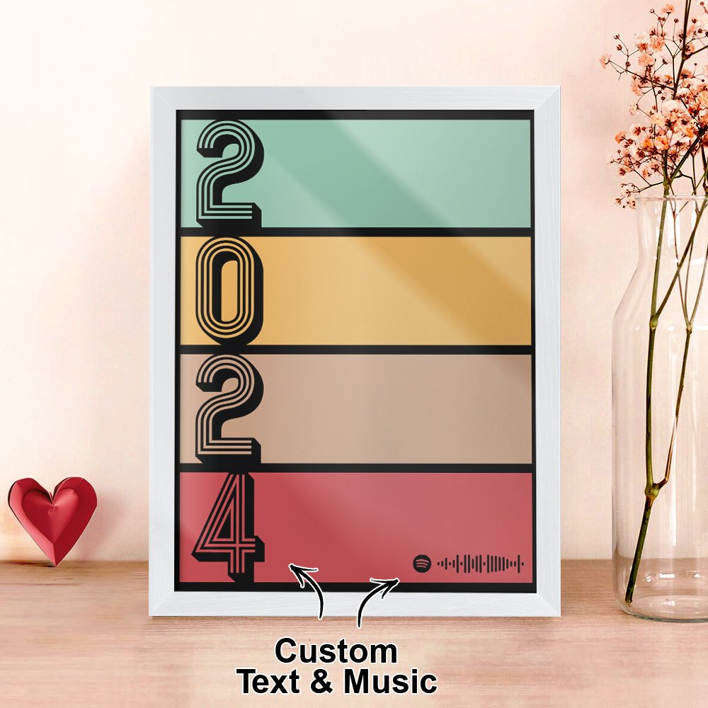 Custom Spotify Plaque Personalized Song Gift Personalized Year Plaque