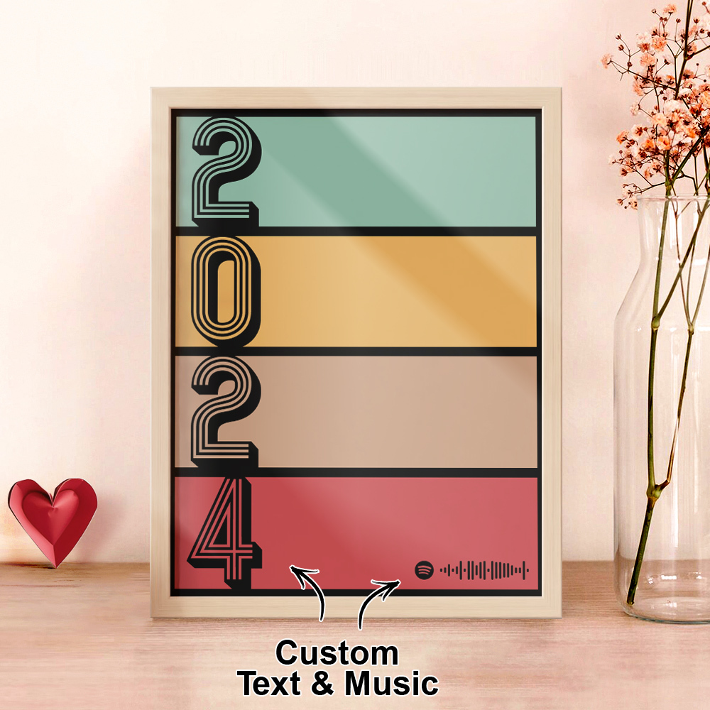 Custom Spotify Plaque Personalized Song Gift Personalized Year Plaque