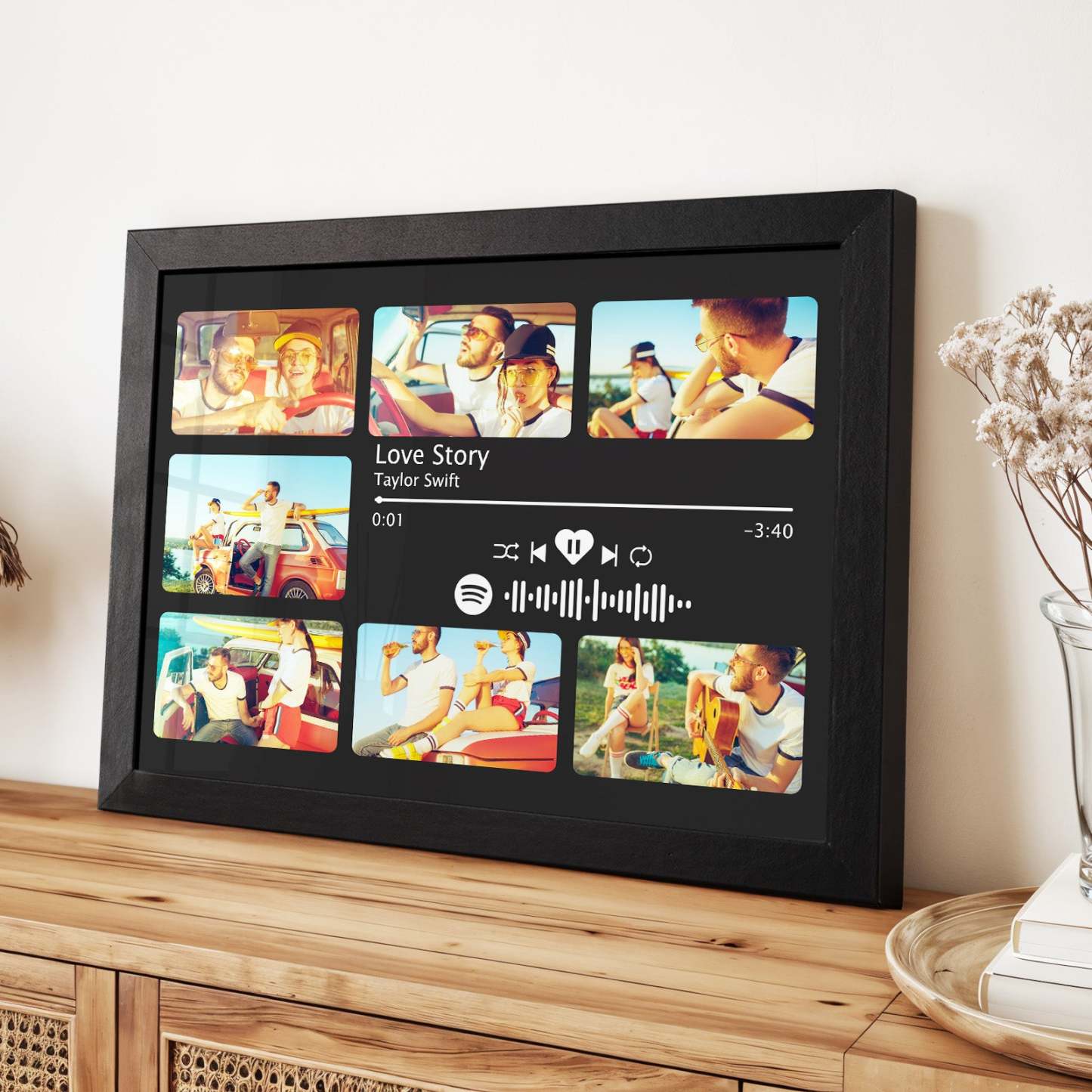 Custom Spotify Wooden Frame Custom Photo Frame Christmas Gifts for Lover - MyPhotoMugs