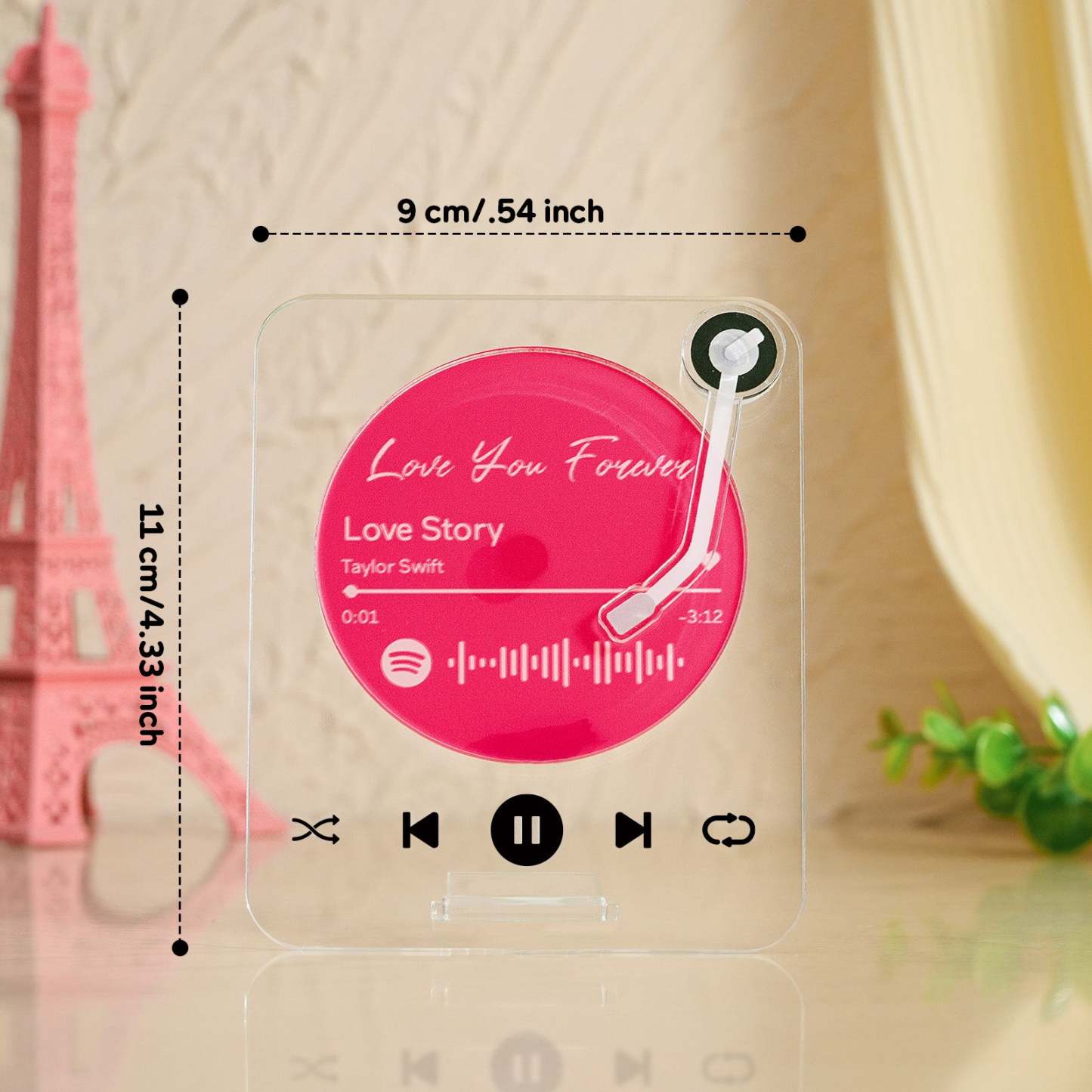 Custom Spotify Plaque Custom Acrylic Ornaments Custom Rotating Christmas Gifts - MyPhotoMugs