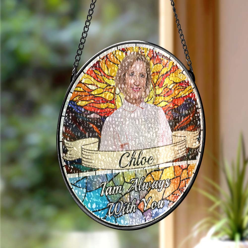 Custom Memorial Suncatcher Personalized Window Suncatcher Sympathy Gift For Family - MyPhotoMugs