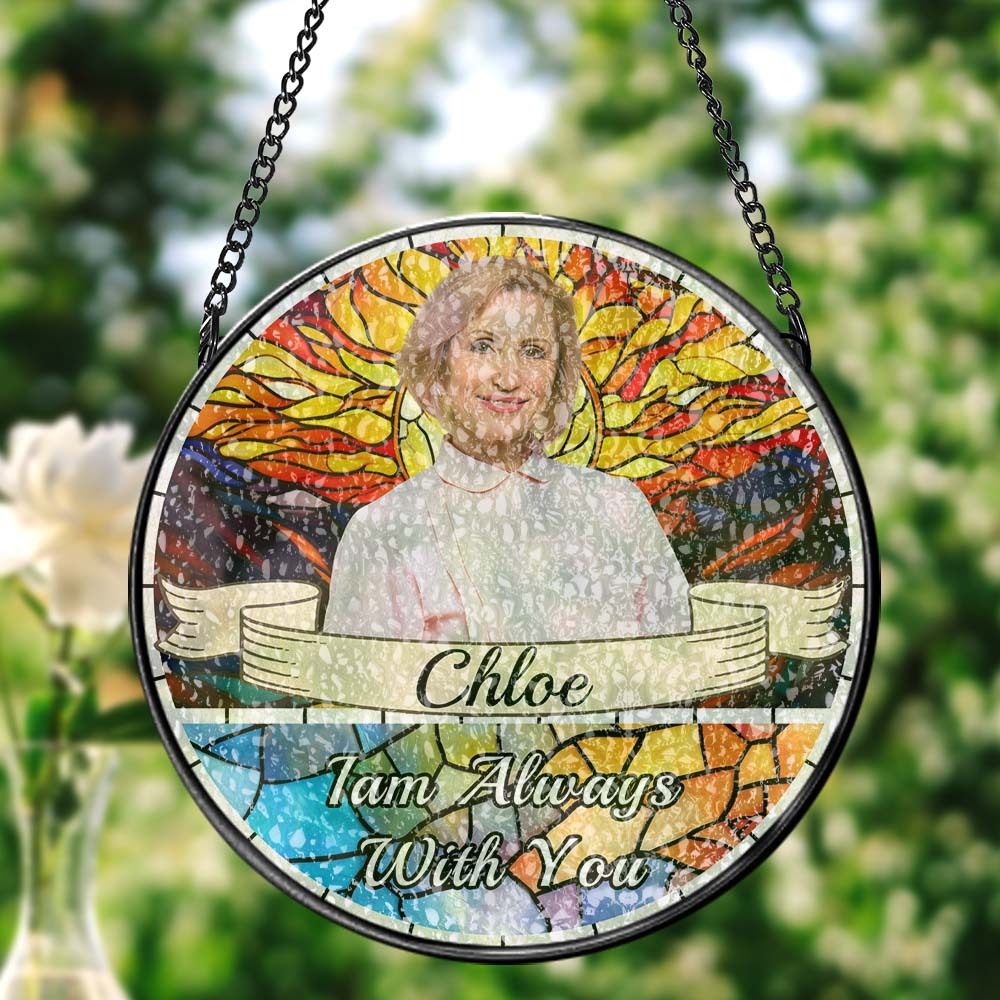 Custom Memorial Suncatcher Personalized Window Suncatcher Sympathy Gift For Family - MyPhotoMugs