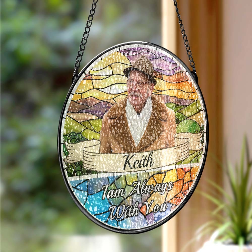 Custom Memorial Suncatcher Personalized Window  Suncatcher Sympathy Gift For Family - MyPhotoMugs