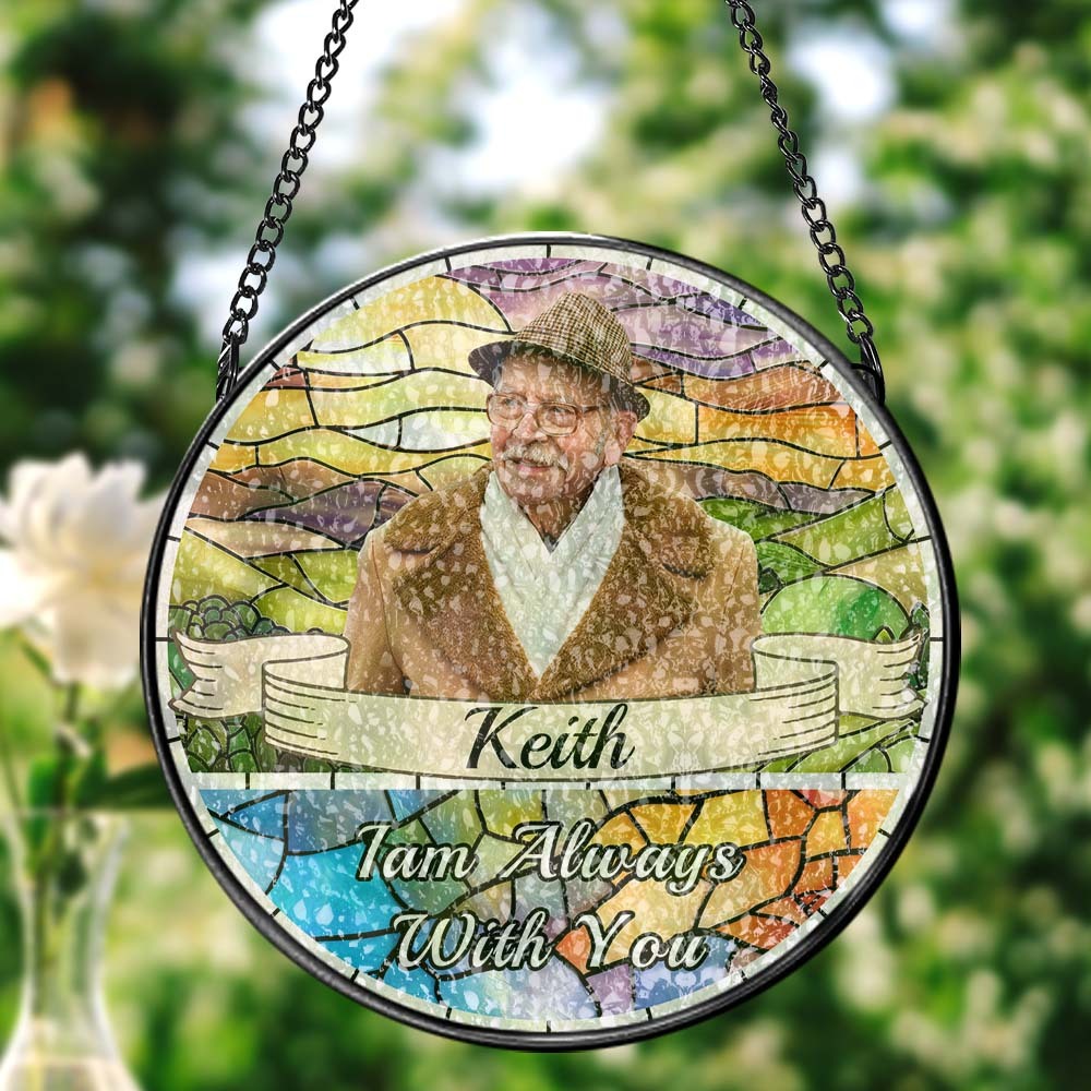 Custom Memorial Suncatcher Personalized Window  Suncatcher Sympathy Gift For Family - MyPhotoMugs