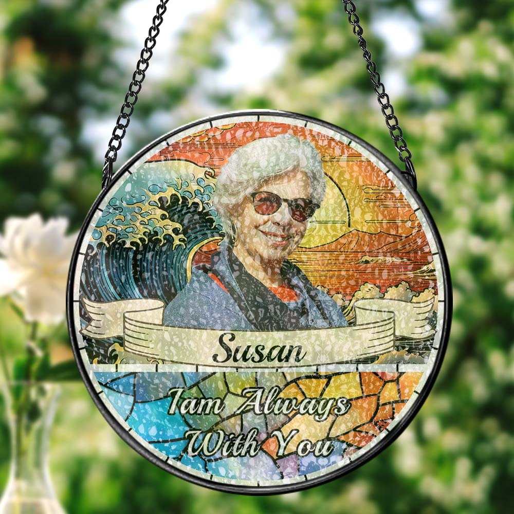 Custom Memorial Suncatcher Personalized Window  Suncatcher Sympathy Gift For Family - MyPhotoMugs