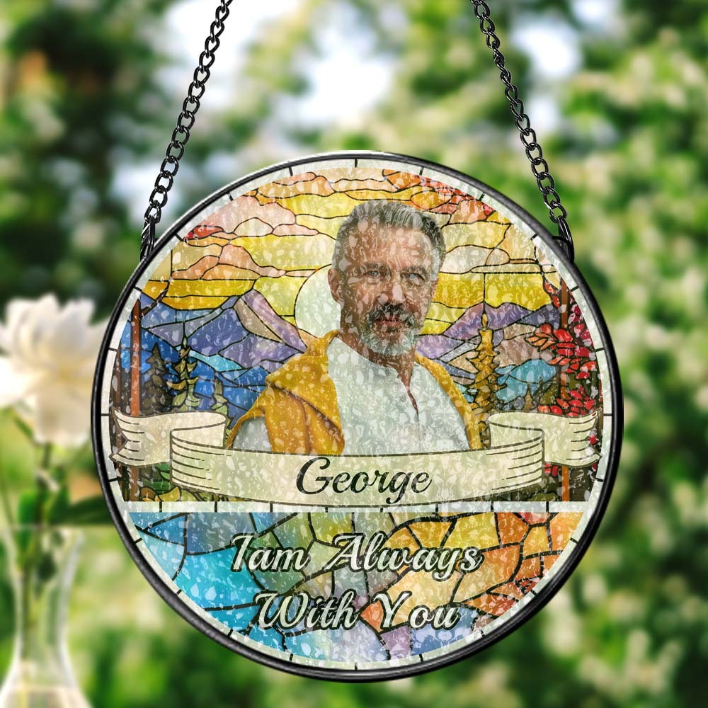Custom Memorial Suncatcher Personalized Window  Suncatcher Sympathy Gift For Family - MyPhotoMugs