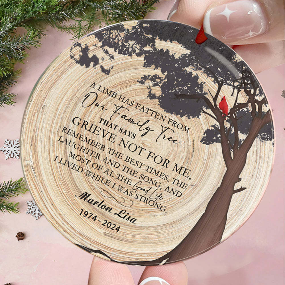 Personalized Memorial Christmas Ornaments Loss of Loved One Ornaments Remembrance Gifts - Myphotomugs
