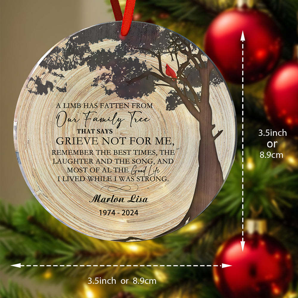 Personalized Memorial Christmas Ornaments Loss of Loved One Ornaments Remembrance Gifts - Myphotomugs