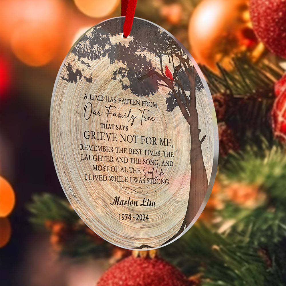 Personalized Memorial Christmas Ornaments Loss of Loved One Ornaments Remembrance Gifts - Myphotomugs
