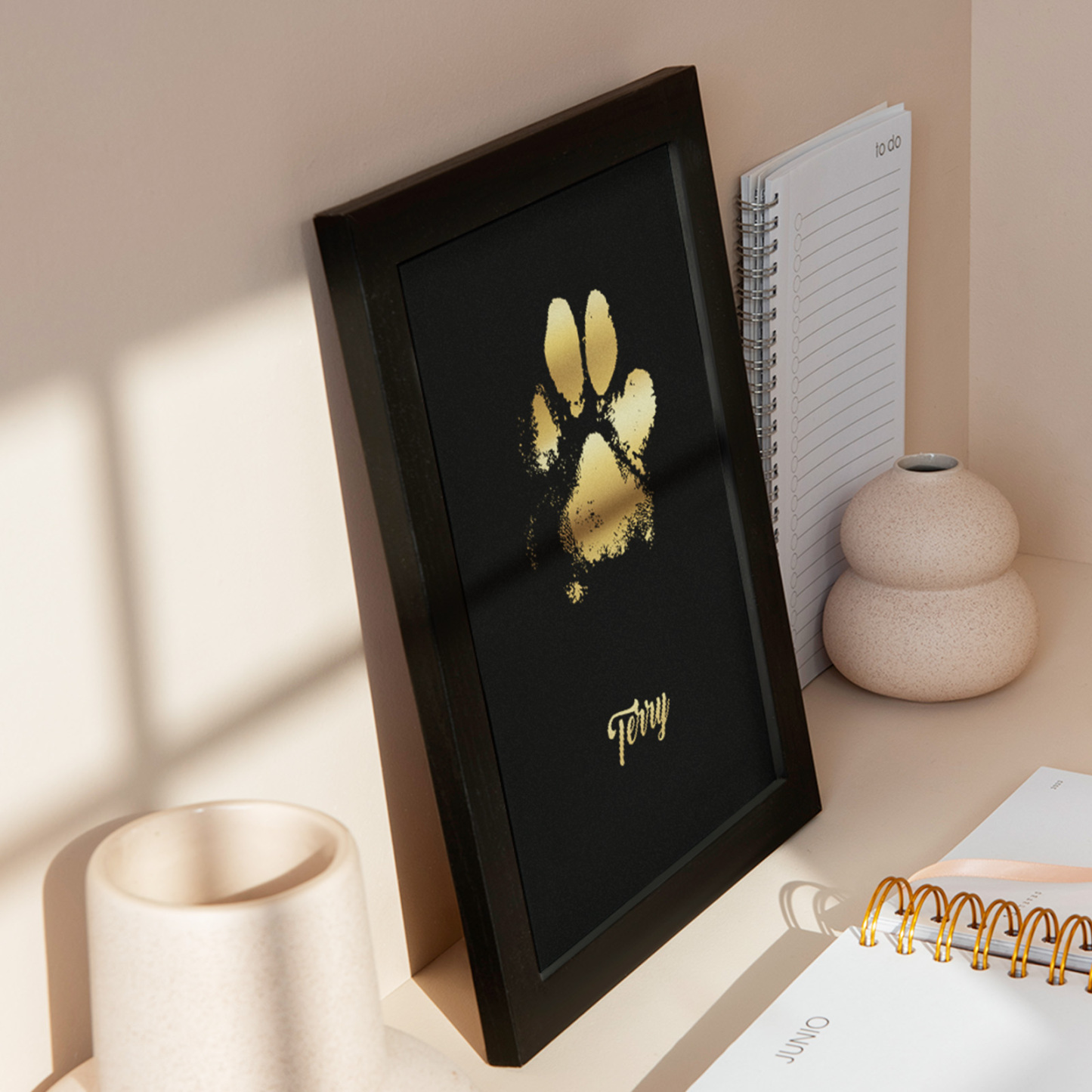 Custom Pet Paw Print Keepsake Personalized Paw Impression Ornament for Dogs Gifts for Pet Lover