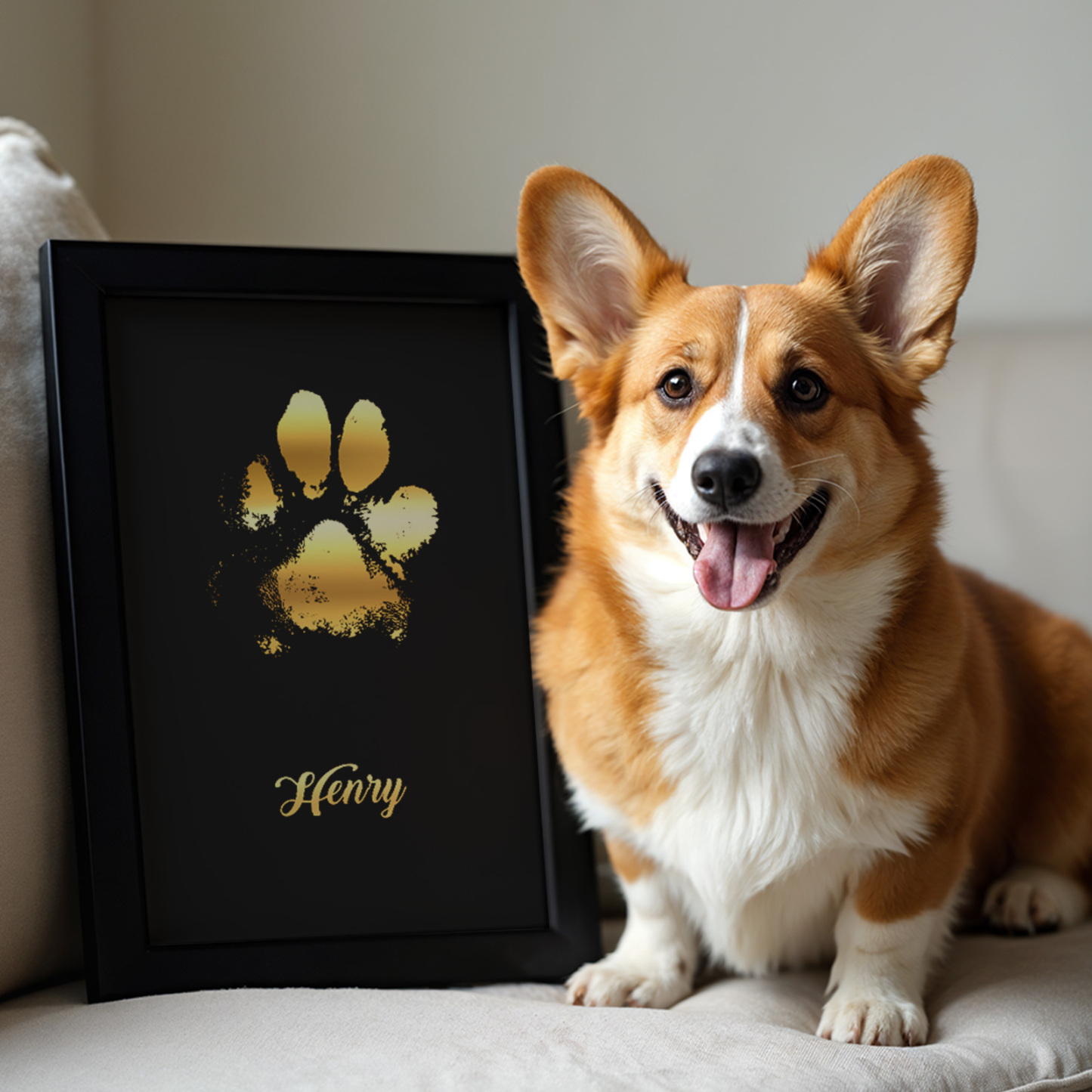 Custom Pet Paw Print Keepsake Personalized Paw Impression Ornament for Dogs Gifts for Pet Lover