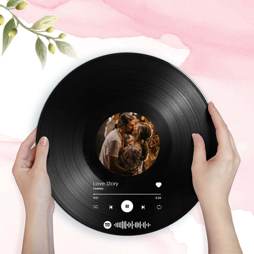 Custom Scannable Spotify Vinyl Record Personalized Music Decoration Bedroom or Living Room - MySpotifyGiftsUK