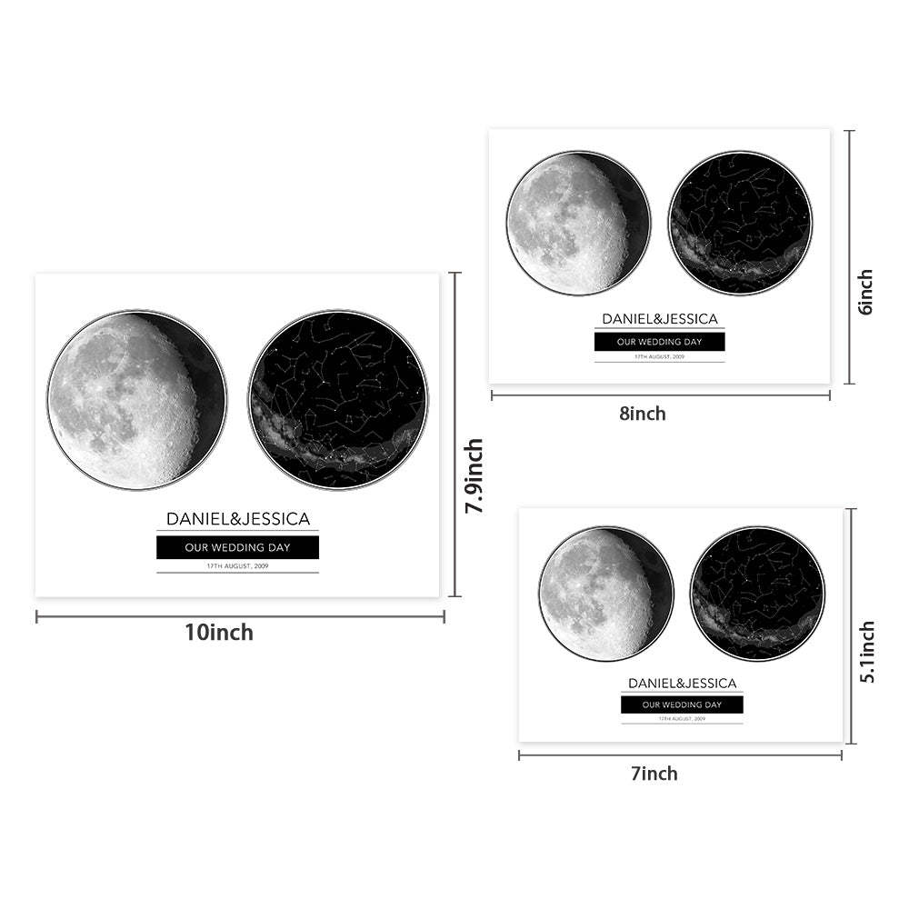 Custom Moon Phase Print Anniversary Gift - Myphotomugs