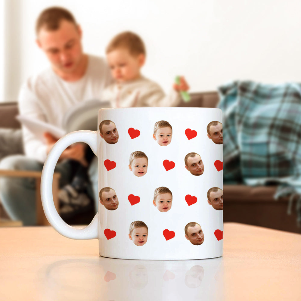 Personalized Face Mug Custom Photo Mug Your Dogs Face Mug for Dad